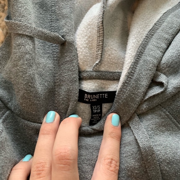 Brunette The Label cropped Blonde hoodie - Picture 2 of 2